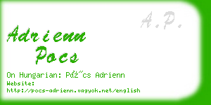 adrienn pocs business card